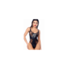 Body sexy noir dentelle & similicuir 